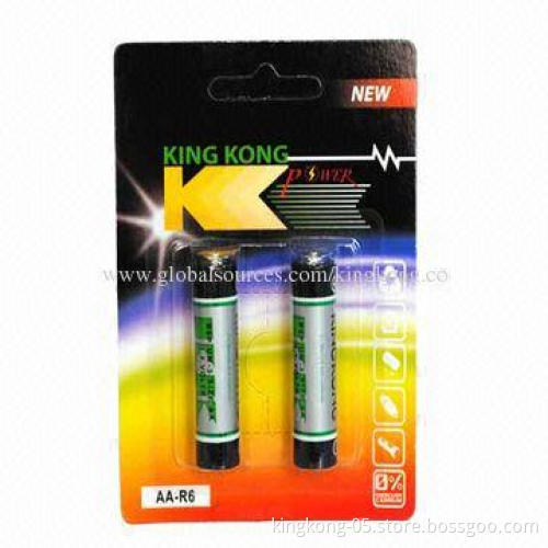 AA Carbon Zinc Batteries with 1.5V Voltage, CE, RoHS and REACH Marks